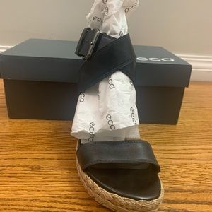 Stuart Weitzman Guipure Wedge Espadrille Sandals